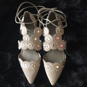 Tory Burch Yasmin D’Orsay, nude, size 7 1/2M.